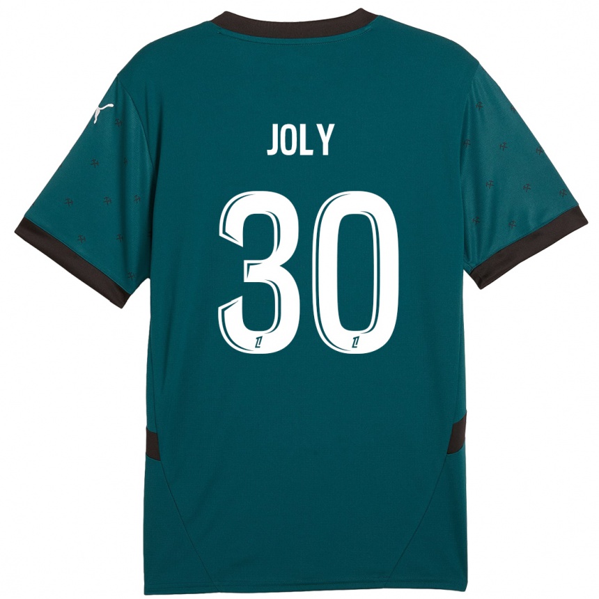 Kinder Fußball Blandine Joly #30 Dunkelgrün Auswärtstrikot Trikot 2024/25 T-Shirt Luxemburg