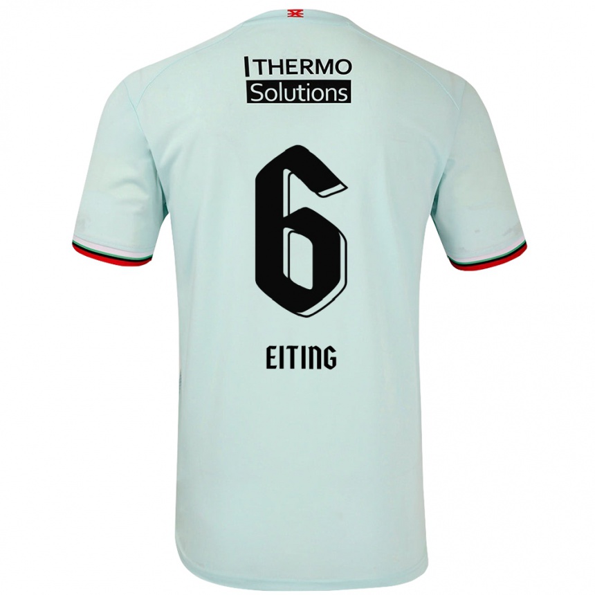 Kinder Fußball Carel Eiting #6 Hellgrün Auswärtstrikot Trikot 2024/25 T-Shirt Luxemburg