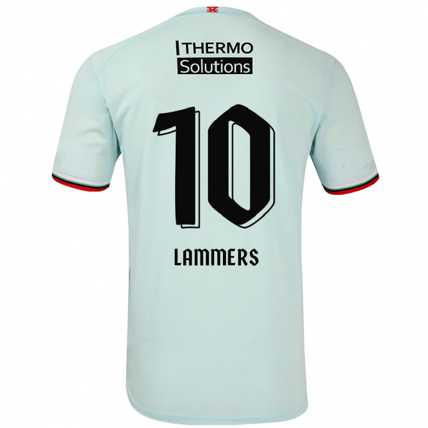 Kinder Fußball Sam Lammers #10 Hellgrün Auswärtstrikot Trikot 2024/25 T-Shirt Luxemburg