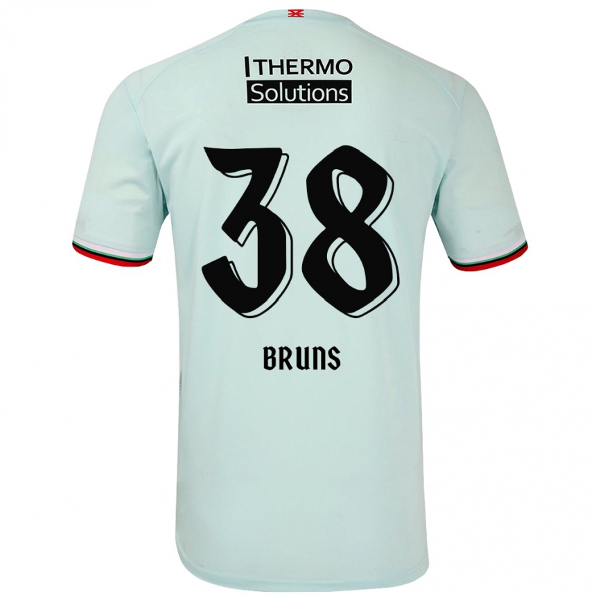 Kinder Fußball Max Bruns #38 Hellgrün Auswärtstrikot Trikot 2024/25 T-Shirt Luxemburg