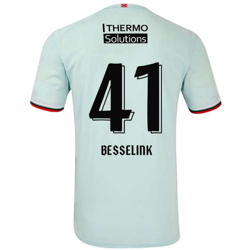 Kinder Fußball Gijs Besselink #41 Hellgrün Auswärtstrikot Trikot 2024/25 T-Shirt Luxemburg