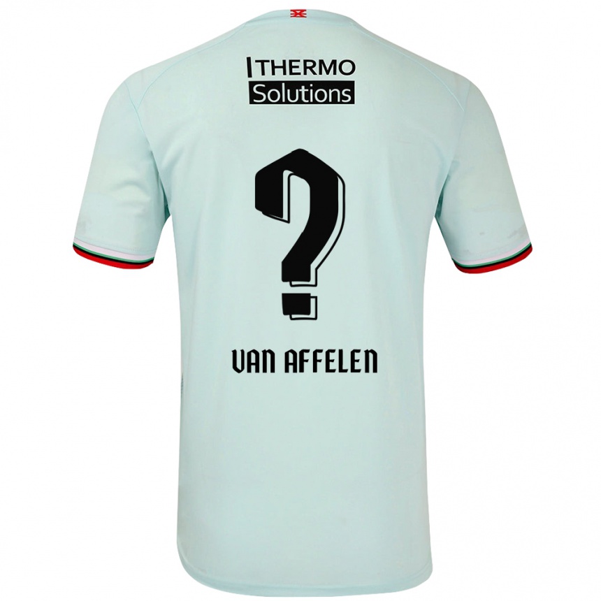 Kinder Fußball Pim Van Affelen Van Saemsfoort #0 Hellgrün Auswärtstrikot Trikot 2024/25 T-Shirt Luxemburg