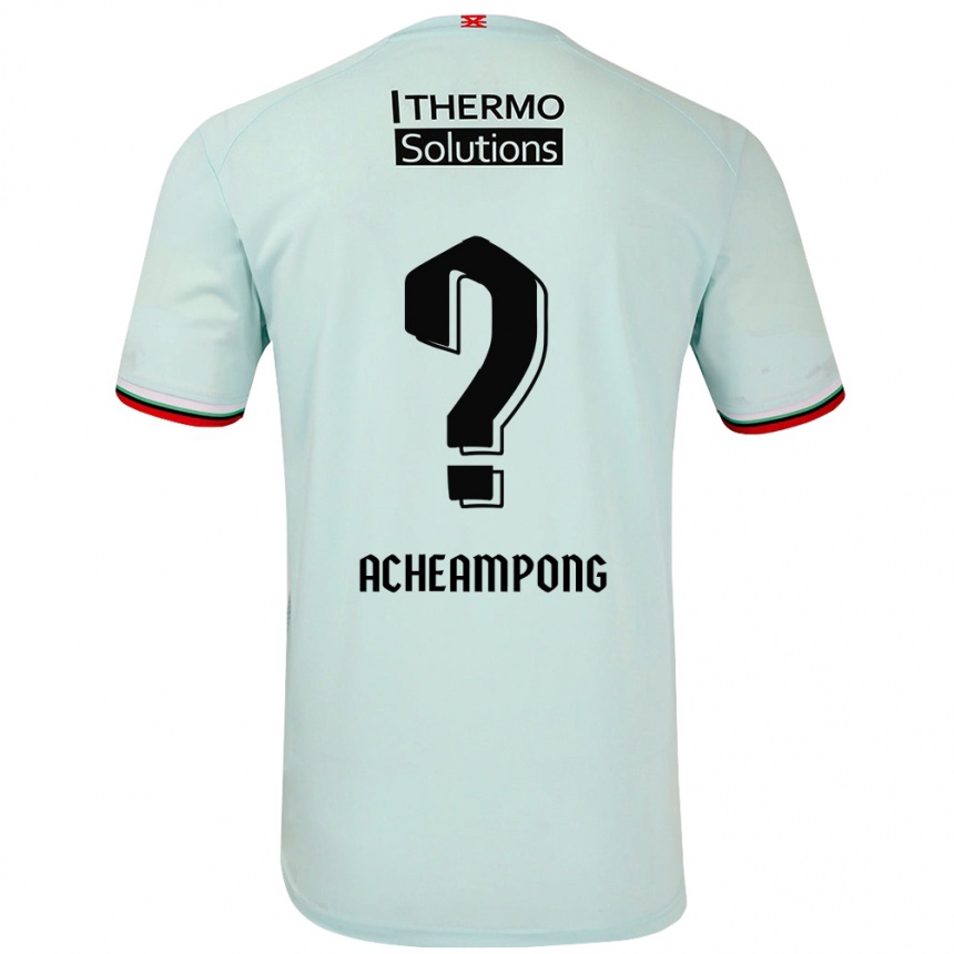 Kinder Fußball Sage Acheampong #0 Hellgrün Auswärtstrikot Trikot 2024/25 T-Shirt Luxemburg