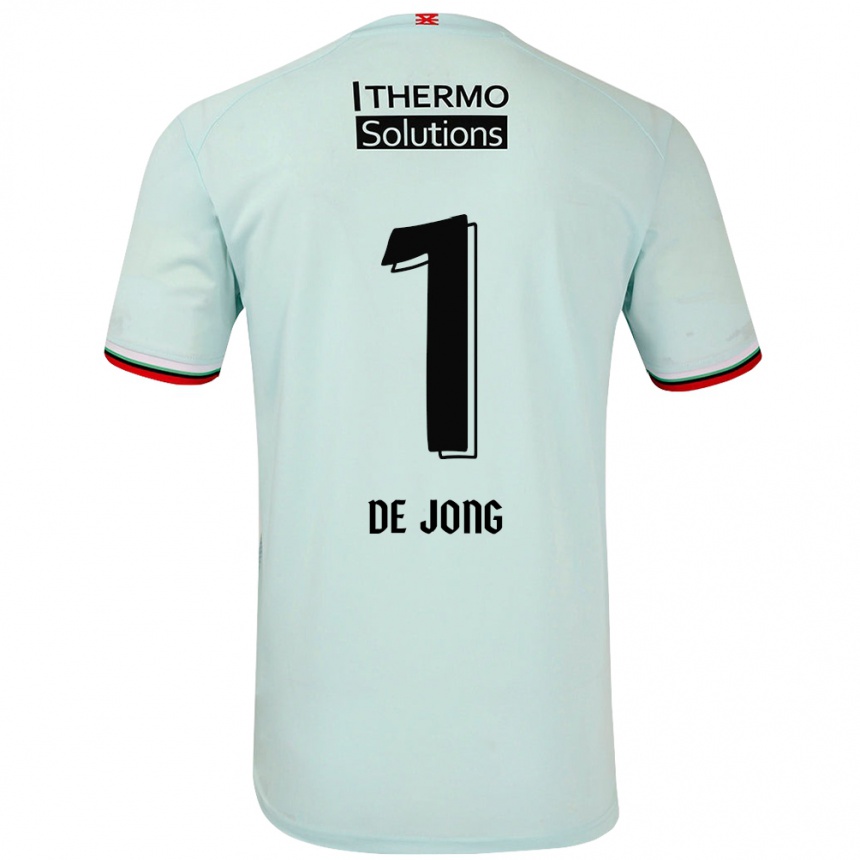 Kinder Fußball Daniëlle De Jong #1 Hellgrün Auswärtstrikot Trikot 2024/25 T-Shirt Luxemburg