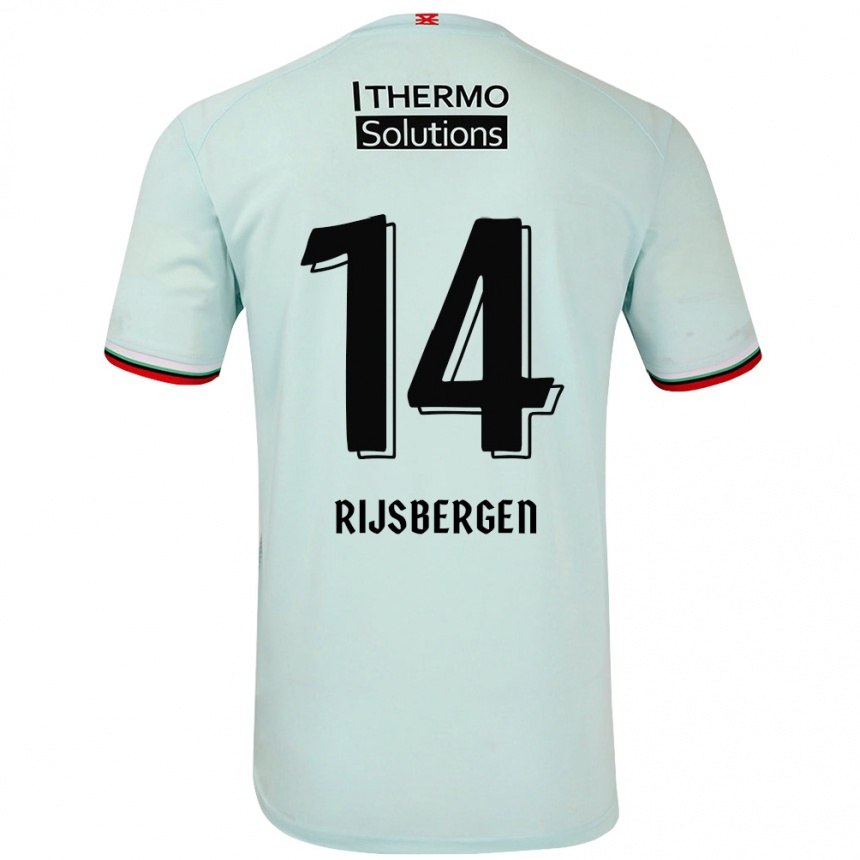 Kinder Fußball Liz Rijsbergen #14 Hellgrün Auswärtstrikot Trikot 2024/25 T-Shirt Luxemburg