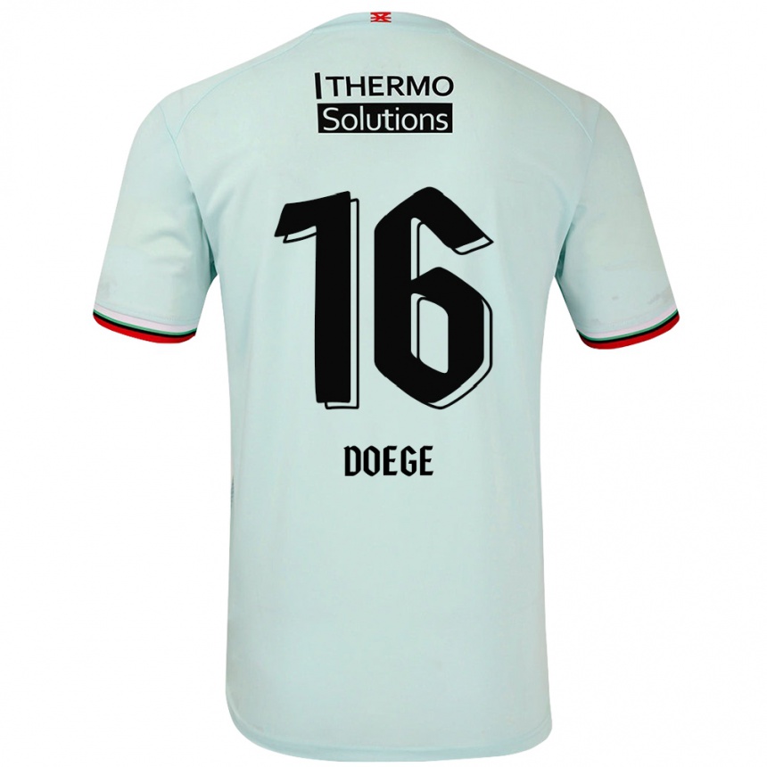 Kinder Fußball Leonie Doege #16 Hellgrün Auswärtstrikot Trikot 2024/25 T-Shirt Luxemburg