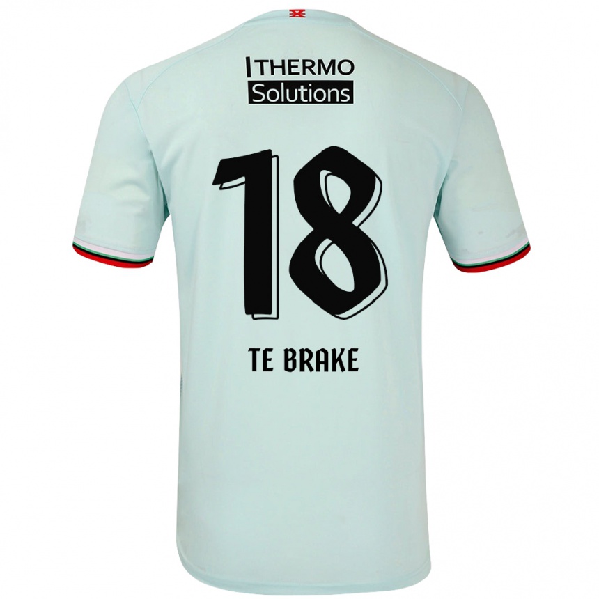 Kinder Fußball Sophie Te Brake #18 Hellgrün Auswärtstrikot Trikot 2024/25 T-Shirt Luxemburg