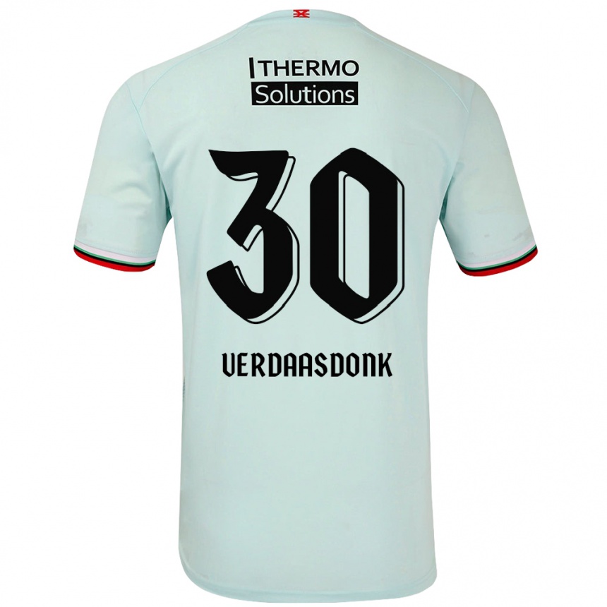 Kinder Fußball Suus Verdaasdonk #30 Hellgrün Auswärtstrikot Trikot 2024/25 T-Shirt Luxemburg