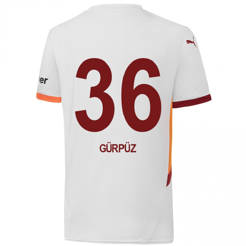 Kinder Fußball Gökdeniz Gürpüz #36 Weiß Gelb Rot Auswärtstrikot Trikot 2024/25 T-Shirt Luxemburg