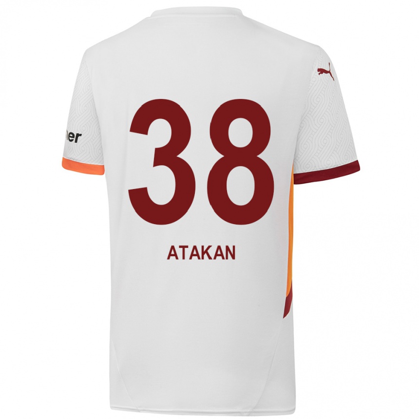 Kinder Fußball Atakan Ordu #38 Weiß Gelb Rot Auswärtstrikot Trikot 2024/25 T-Shirt Luxemburg