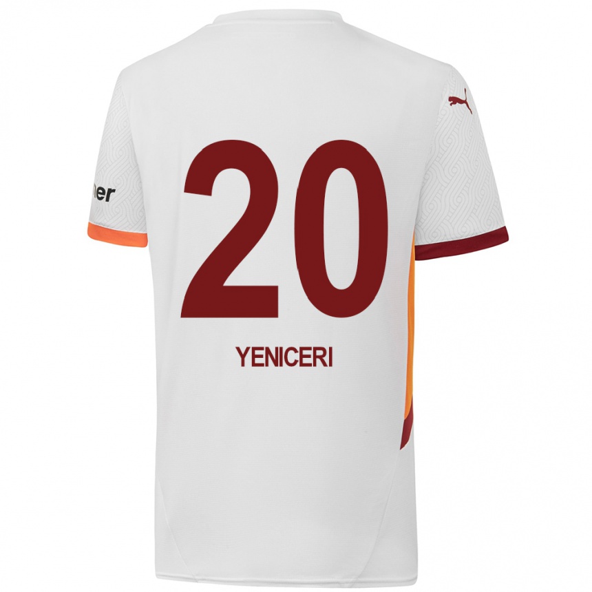 Kinder Fußball Berna Yeniçeri #20 Weiß Gelb Rot Auswärtstrikot Trikot 2024/25 T-Shirt Luxemburg