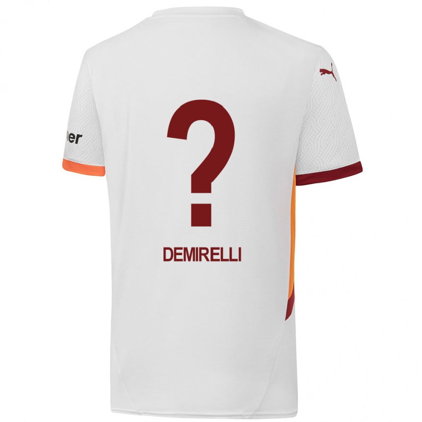 Kinder Fußball Ahmet Demirelli #0 Weiß Gelb Rot Auswärtstrikot Trikot 2024/25 T-Shirt Luxemburg