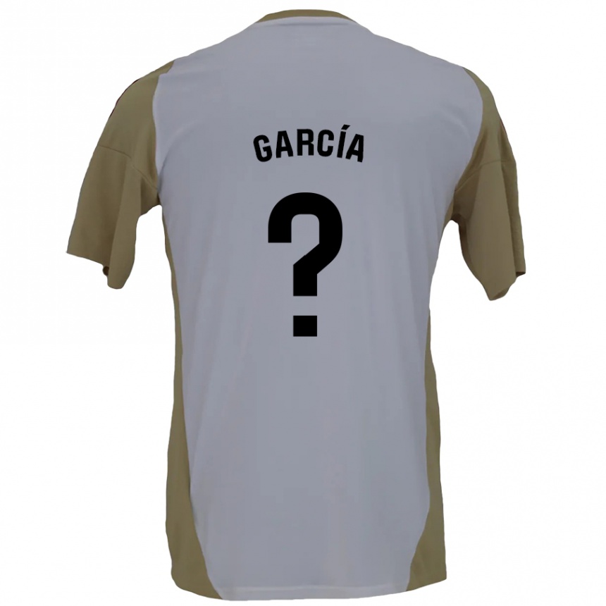 Kinder Fußball Alberto García #0 Braunweiß Auswärtstrikot Trikot 2024/25 T-Shirt Luxemburg