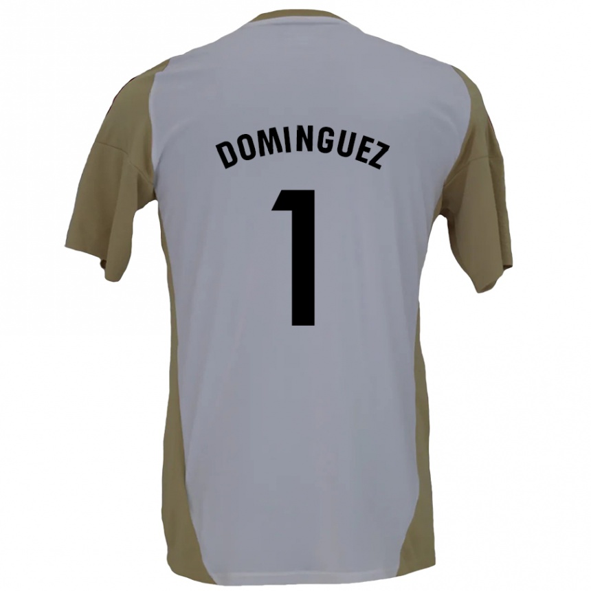 Kinder Fußball Iago Domínguez #1 Braunweiß Auswärtstrikot Trikot 2024/25 T-Shirt Luxemburg