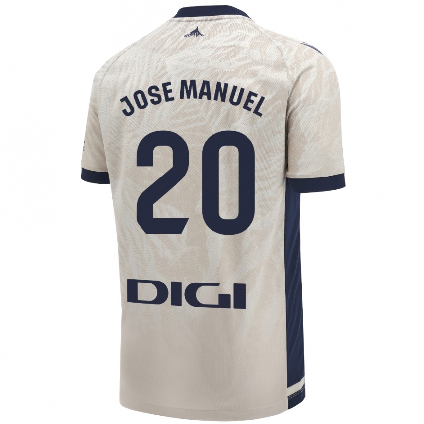 Kinder Fußball José Manuel Arnáiz #20 Hellgrau Auswärtstrikot Trikot 2024/25 T-Shirt Luxemburg