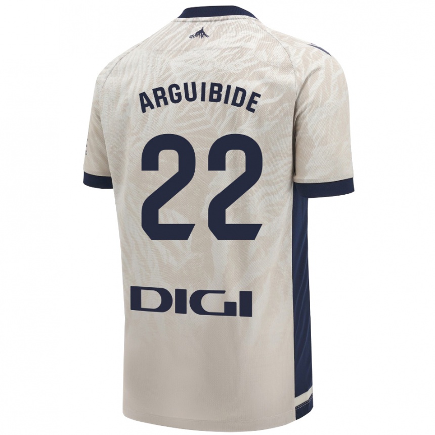 Kinder Fußball Iñigo Arguibide #22 Hellgrau Auswärtstrikot Trikot 2024/25 T-Shirt Luxemburg