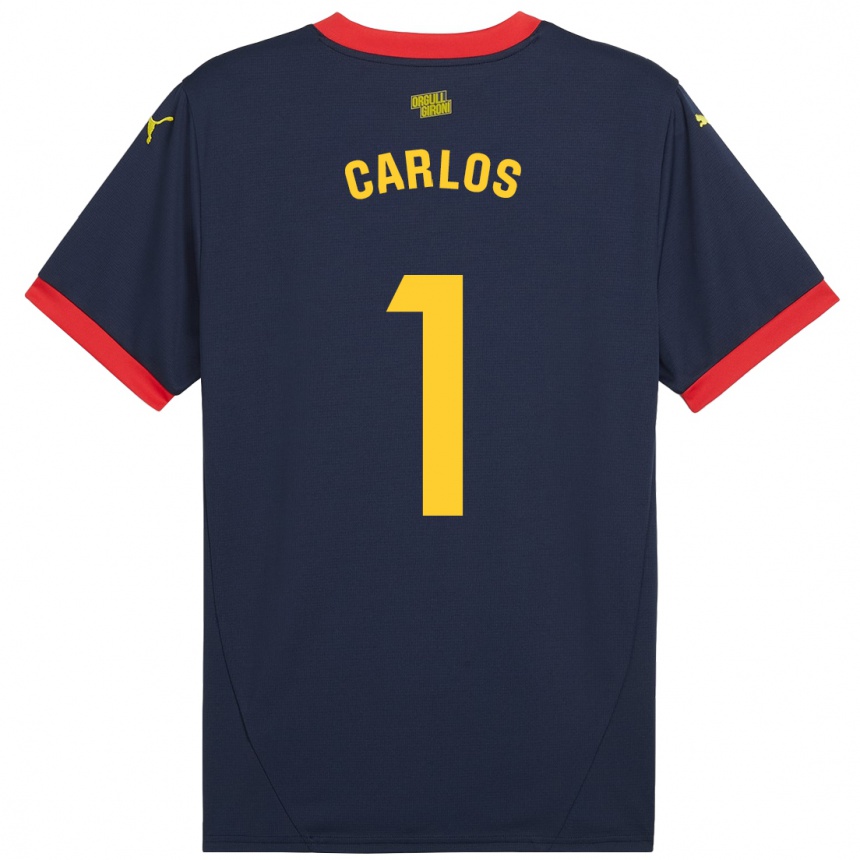 Kinder Fußball Juan Carlos #1 Marinerot Auswärtstrikot Trikot 2024/25 T-Shirt Luxemburg