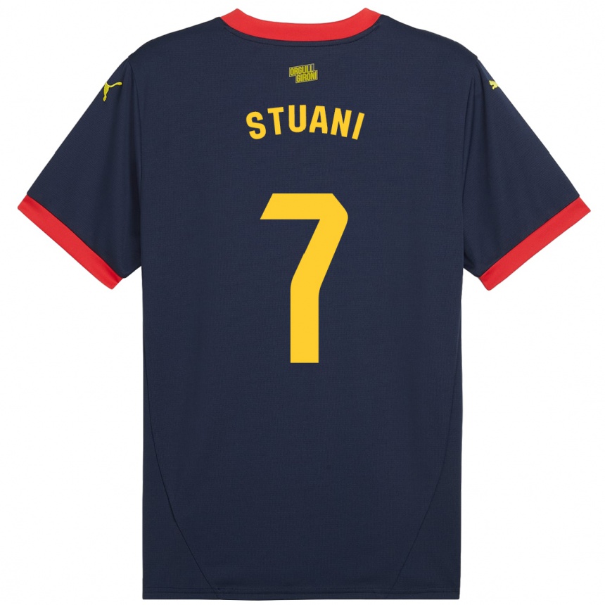 Kinder Fußball Cristhian Stuani #7 Marinerot Auswärtstrikot Trikot 2024/25 T-Shirt Luxemburg