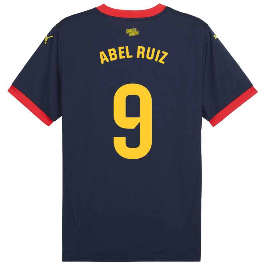 Kinder Fußball Abel Ruiz #9 Marinerot Auswärtstrikot Trikot 2024/25 T-Shirt Luxemburg