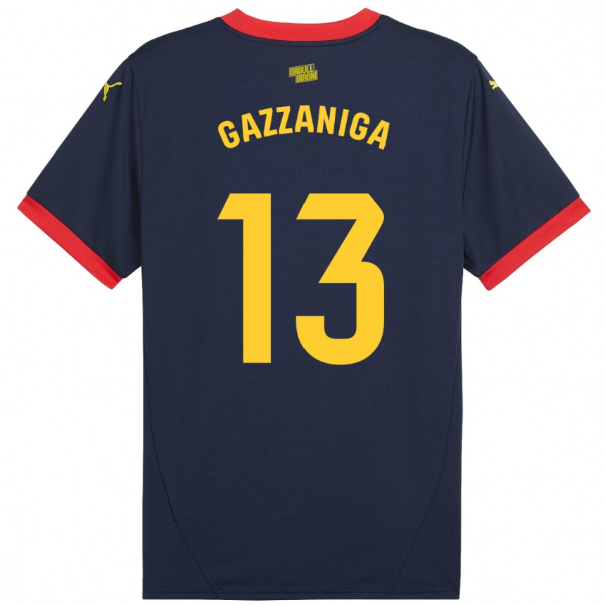 Kinder Fußball Paulo Gazzaniga #13 Marinerot Auswärtstrikot Trikot 2024/25 T-Shirt Luxemburg