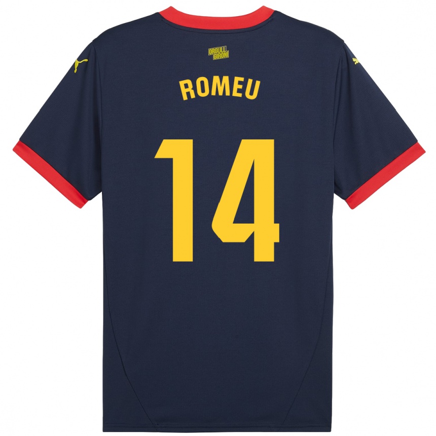 Kinder Fußball Oriol Romeu #14 Marinerot Auswärtstrikot Trikot 2024/25 T-Shirt Luxemburg