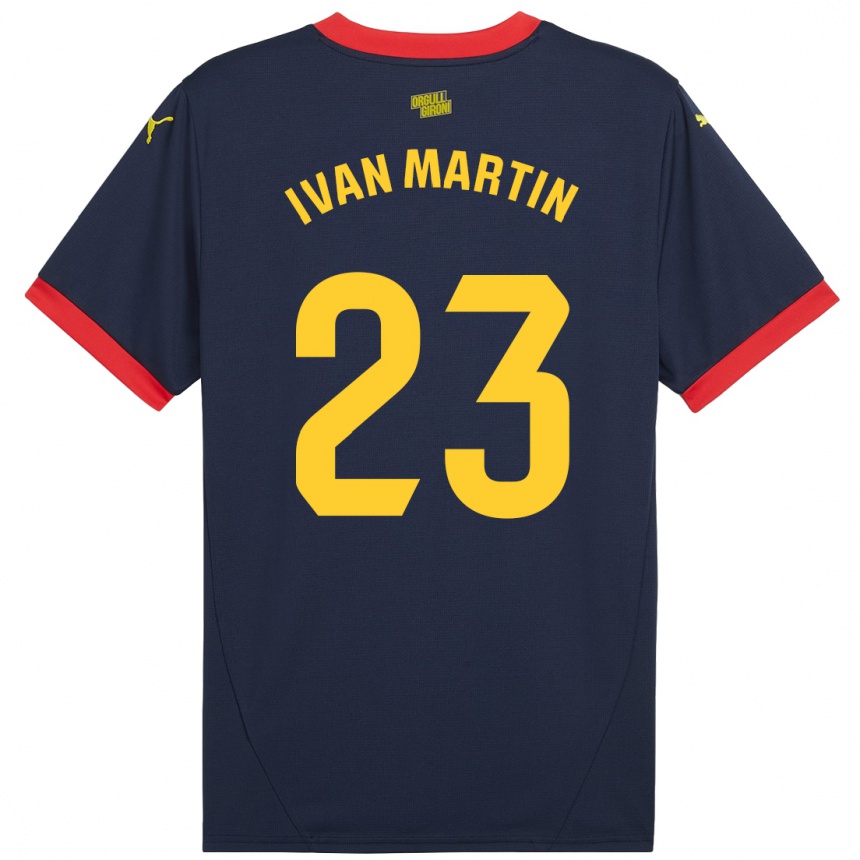 Kinder Fußball Iván Martín #23 Marinerot Auswärtstrikot Trikot 2024/25 T-Shirt Luxemburg