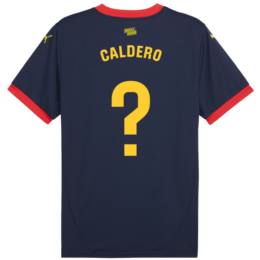 Kinder Fußball Nil Caldero #0 Marinerot Auswärtstrikot Trikot 2024/25 T-Shirt Luxemburg