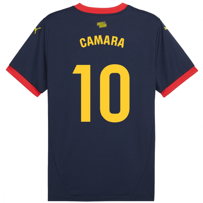 Kinder Fußball Dawda Camara #10 Marinerot Auswärtstrikot Trikot 2024/25 T-Shirt Luxemburg