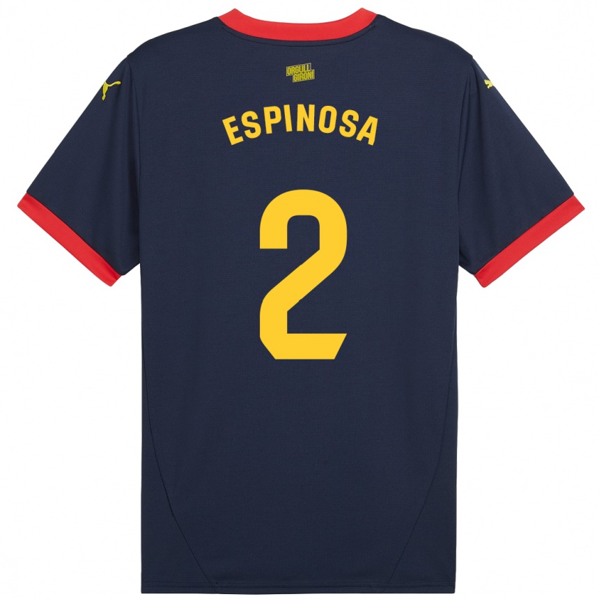 Kinder Fußball Bernardo Espinosa #2 Marinerot Auswärtstrikot Trikot 2024/25 T-Shirt Luxemburg