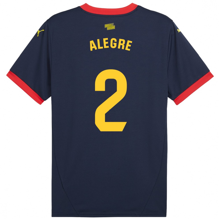 Kinder Fußball Marc Alegre #2 Marinerot Auswärtstrikot Trikot 2024/25 T-Shirt Luxemburg