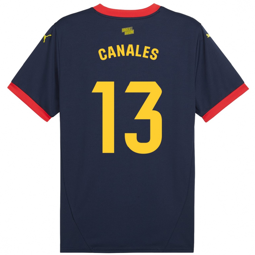 Kinder Fußball Juanvi Canales #13 Marinerot Auswärtstrikot Trikot 2024/25 T-Shirt Luxemburg