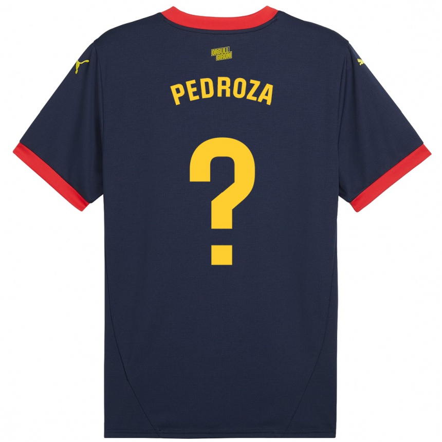 Kinder Fußball Gerardo Pedroza #0 Marinerot Auswärtstrikot Trikot 2024/25 T-Shirt Luxemburg