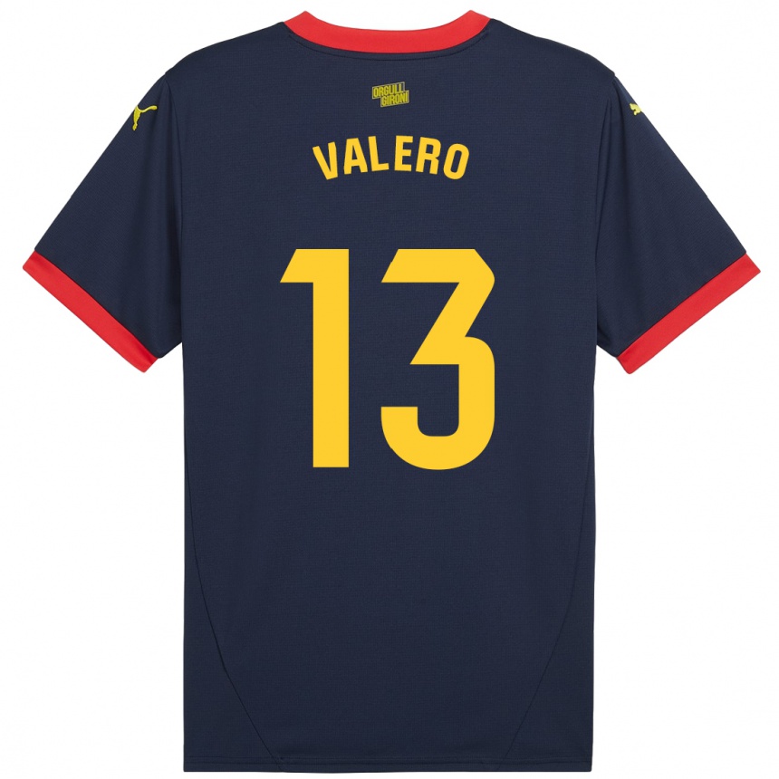 Kinder Fußball Eliana Valero #13 Marinerot Auswärtstrikot Trikot 2024/25 T-Shirt Luxemburg