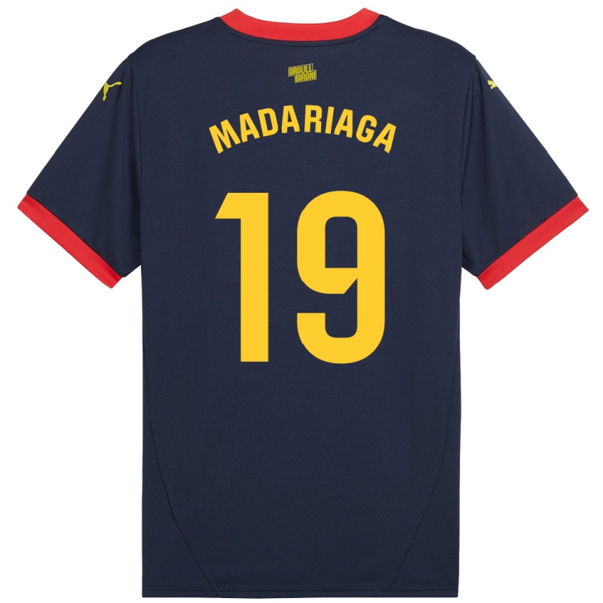 Kinder Fußball Génesis Madariaga #19 Marinerot Auswärtstrikot Trikot 2024/25 T-Shirt Luxemburg