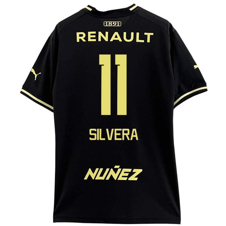 Kinder Fußball Maximiliano Silvera #11 Schwarz Gelb Auswärtstrikot Trikot 2024/25 T-Shirt Luxemburg