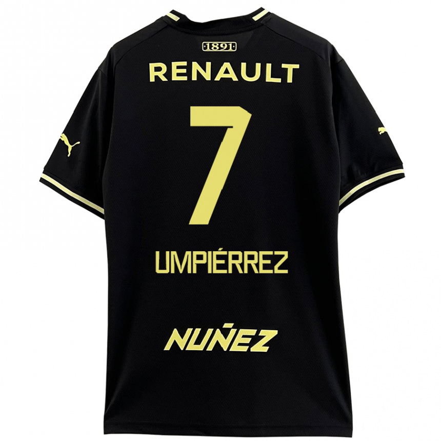 Kinder Fußball Leandro Umpiérrez #7 Schwarz Gelb Auswärtstrikot Trikot 2024/25 T-Shirt Luxemburg