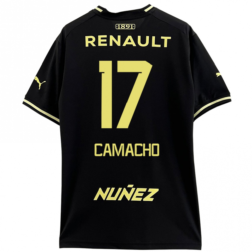 Kinder Fußball Sebastián Camacho #17 Schwarz Gelb Auswärtstrikot Trikot 2024/25 T-Shirt Luxemburg