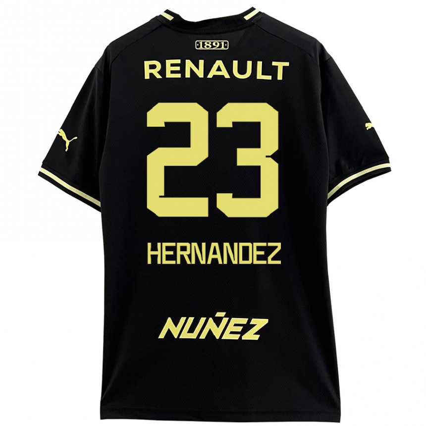 Kinder Fußball Abel Hernández #23 Schwarz Gelb Auswärtstrikot Trikot 2024/25 T-Shirt Luxemburg