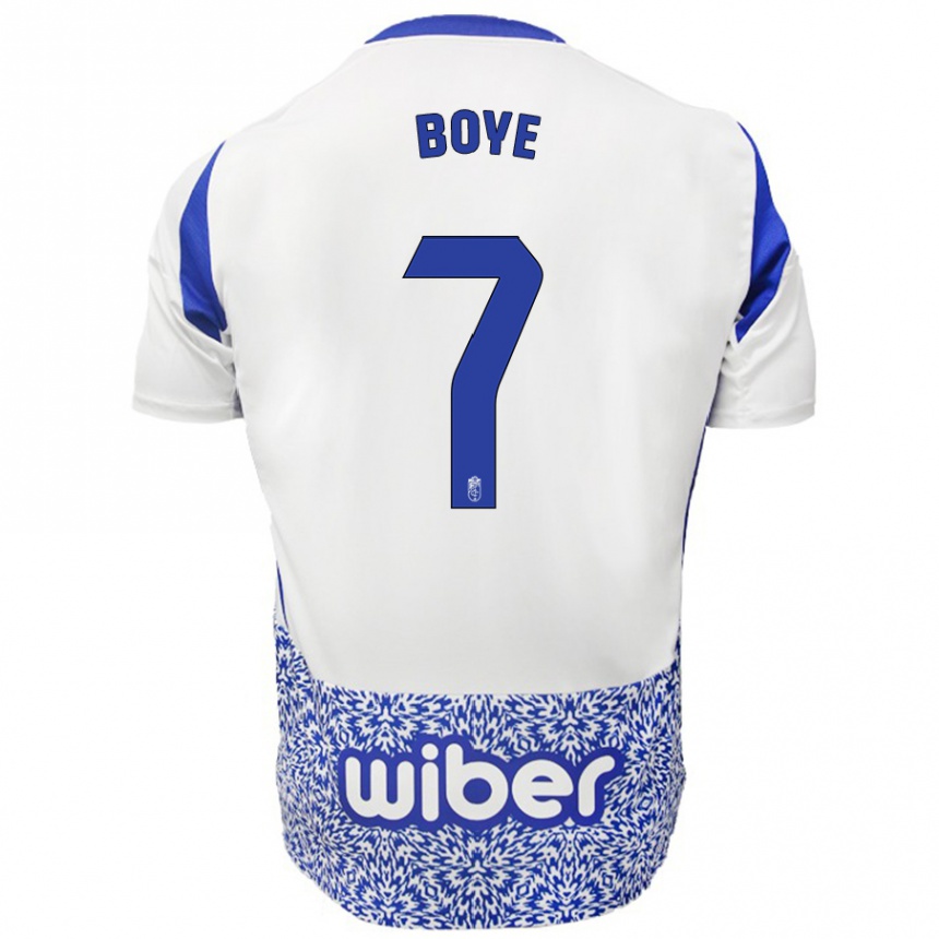 Kinder Fußball Lucas Boyé #7 Weiß Blau Auswärtstrikot Trikot 2024/25 T-Shirt Luxemburg