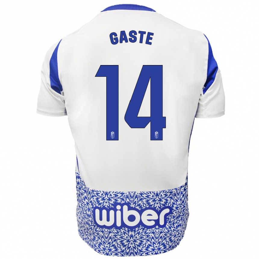 Kinder Fußball Gaste #14 Weiß Blau Auswärtstrikot Trikot 2024/25 T-Shirt Luxemburg