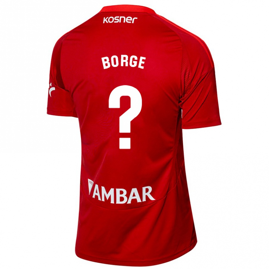 Kinder Fußball Andrés Borge #0 Weiß Blau Auswärtstrikot Trikot 2024/25 T-Shirt Luxemburg