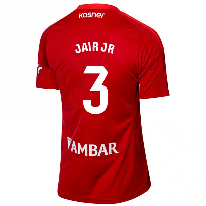 Kinder Fußball Jair Amador #3 Weiß Blau Auswärtstrikot Trikot 2024/25 T-Shirt Luxemburg