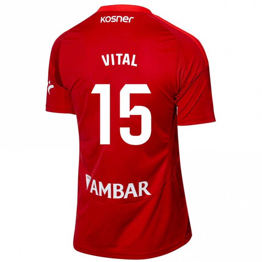 Kinder Fußball Bernardo Vital #15 Weiß Blau Auswärtstrikot Trikot 2024/25 T-Shirt Luxemburg