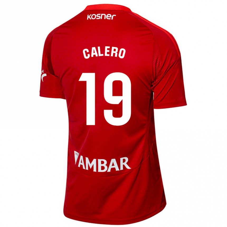 Kinder Fußball Iván Calero #19 Weiß Blau Auswärtstrikot Trikot 2024/25 T-Shirt Luxemburg