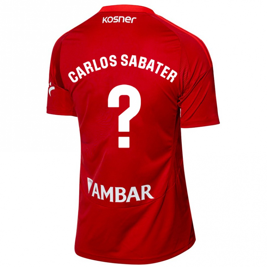 Kinder Fußball Juan Carlos Sabater #0 Weiß Blau Auswärtstrikot Trikot 2024/25 T-Shirt Luxemburg