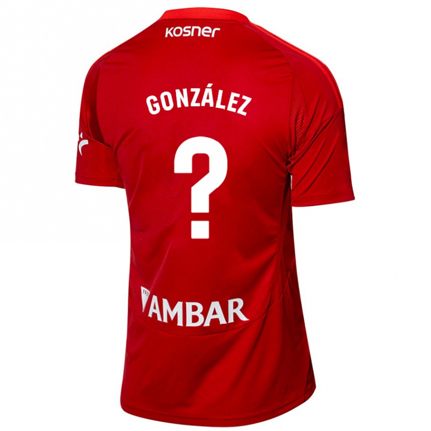 Kinder Fußball Álex González #0 Weiß Blau Auswärtstrikot Trikot 2024/25 T-Shirt Luxemburg