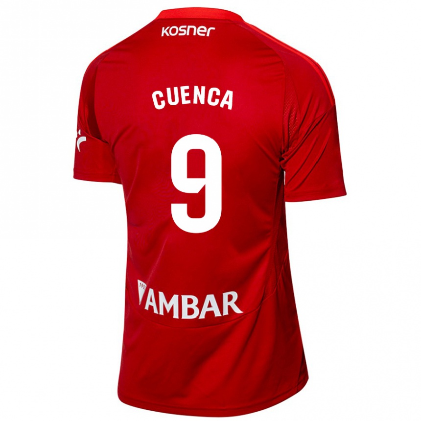 Kinder Fußball Marcos Cuenca #9 Weiß Blau Auswärtstrikot Trikot 2024/25 T-Shirt Luxemburg