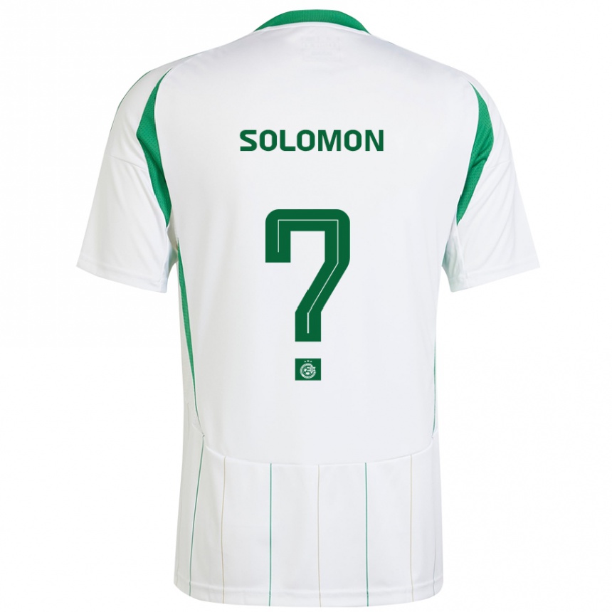 Kinder Fußball Itay Solomon #0 Weiß Grün Auswärtstrikot Trikot 2024/25 T-Shirt Luxemburg