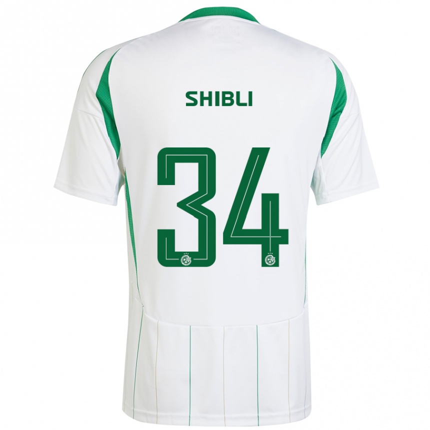 Kinder Fußball Hamza Shibli #34 Weiß Grün Auswärtstrikot Trikot 2024/25 T-Shirt Luxemburg