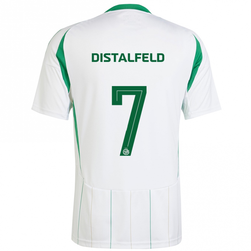 Kinder Fußball Yanai Distalfeld #7 Weiß Grün Auswärtstrikot Trikot 2024/25 T-Shirt Luxemburg